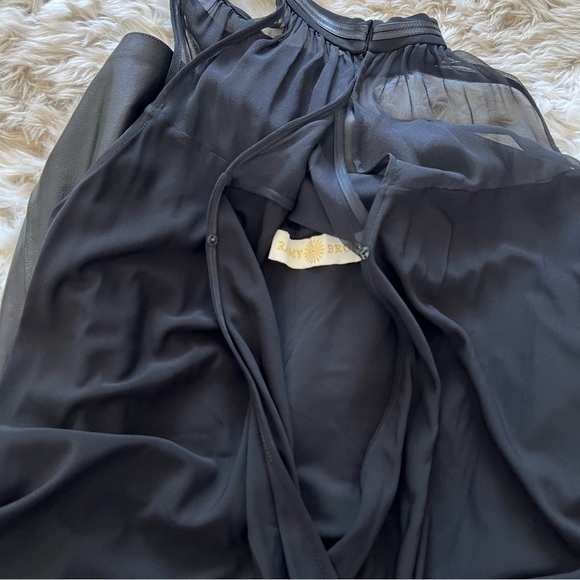 RAMY Brook Halter Neck Leather / Silk / Rayon Dress - Picture 5 of 14